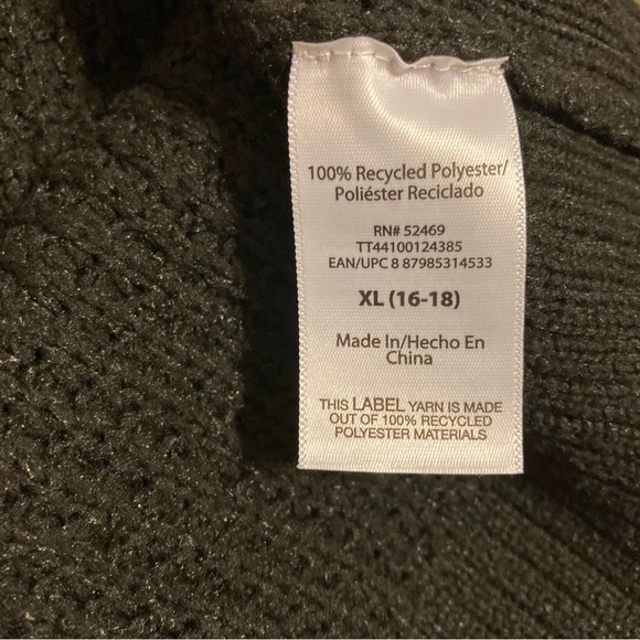 NWT Time and Tru XL black waffle knit sweater. Roomy and soft!! - Picture 7 of 7